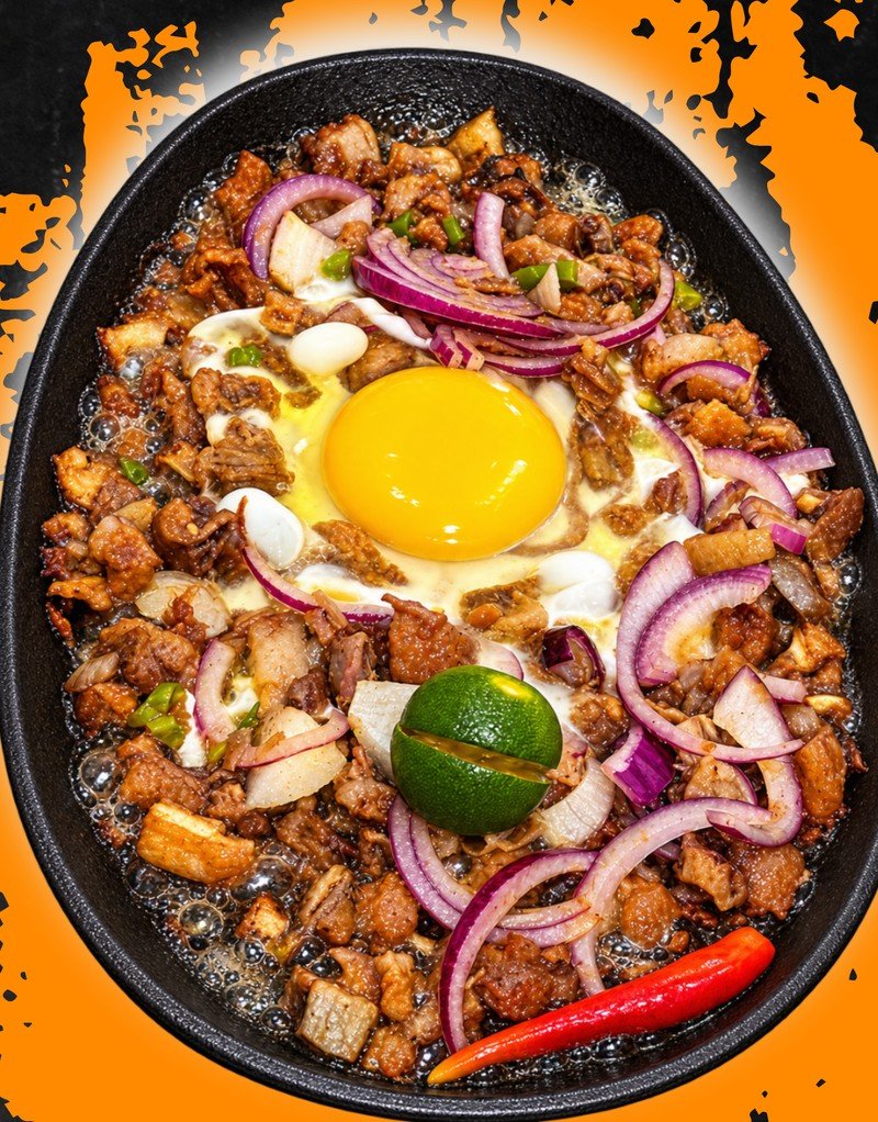 Sizzling Sisig Pork with Rice